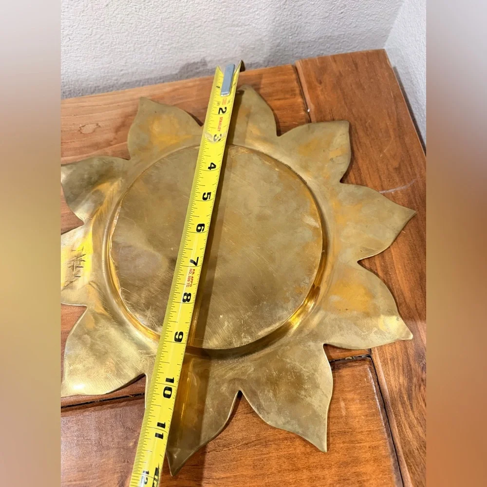 Vintage Italian Glass Pear Decanter Set 5 Bottles Brass Leaf Stand MCM 1960s